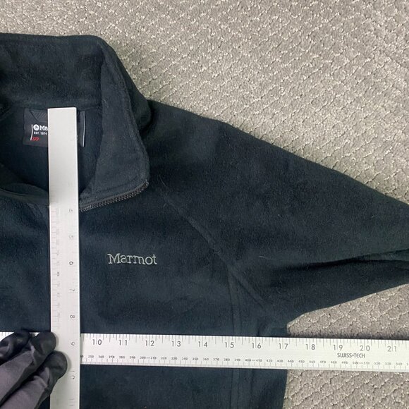 Marmot Jacket Women's Small Black PolarTec Fleece Full Zip Mock Neck Outdoors - Picture 8 of 10